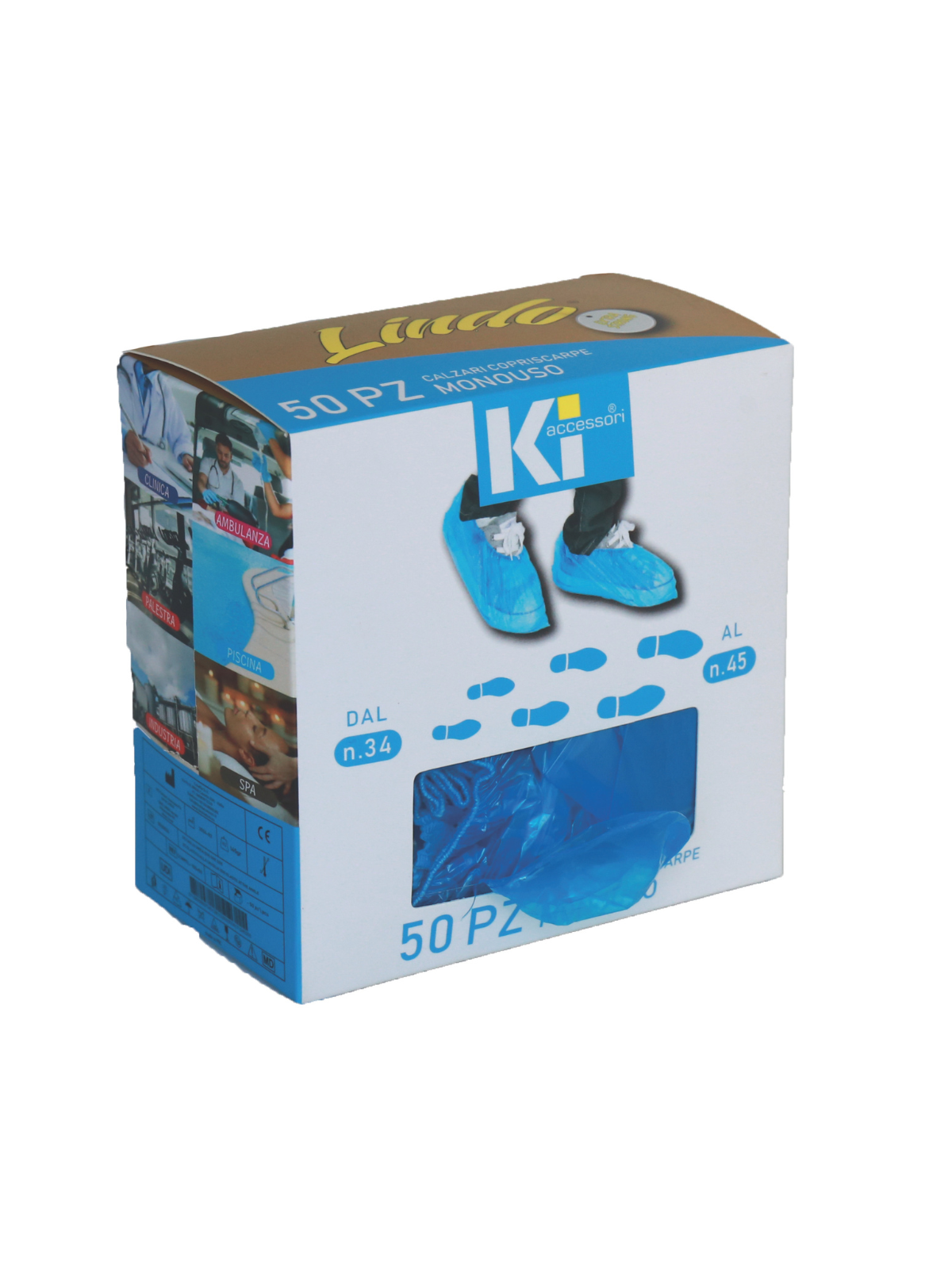 50 Calzari Monouso Lindo in PE